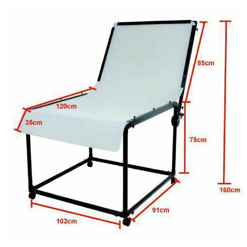 StudioKing Photo Table FST-10200W 100x200cm studijski foto stol