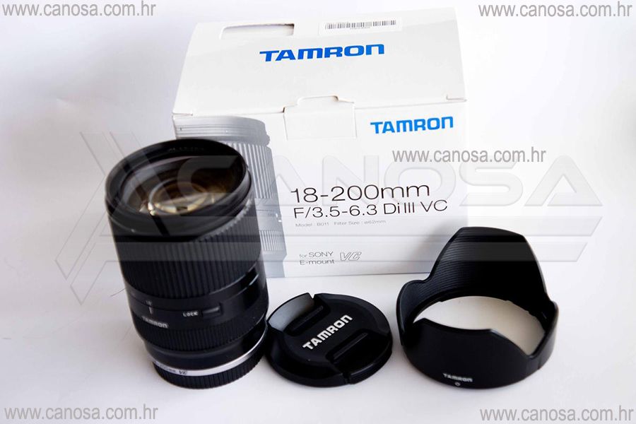 Tamron AF 18-200mm f/3.5-6.3 Di III VC Black allround objektiv za Sony E-mount (B011B)