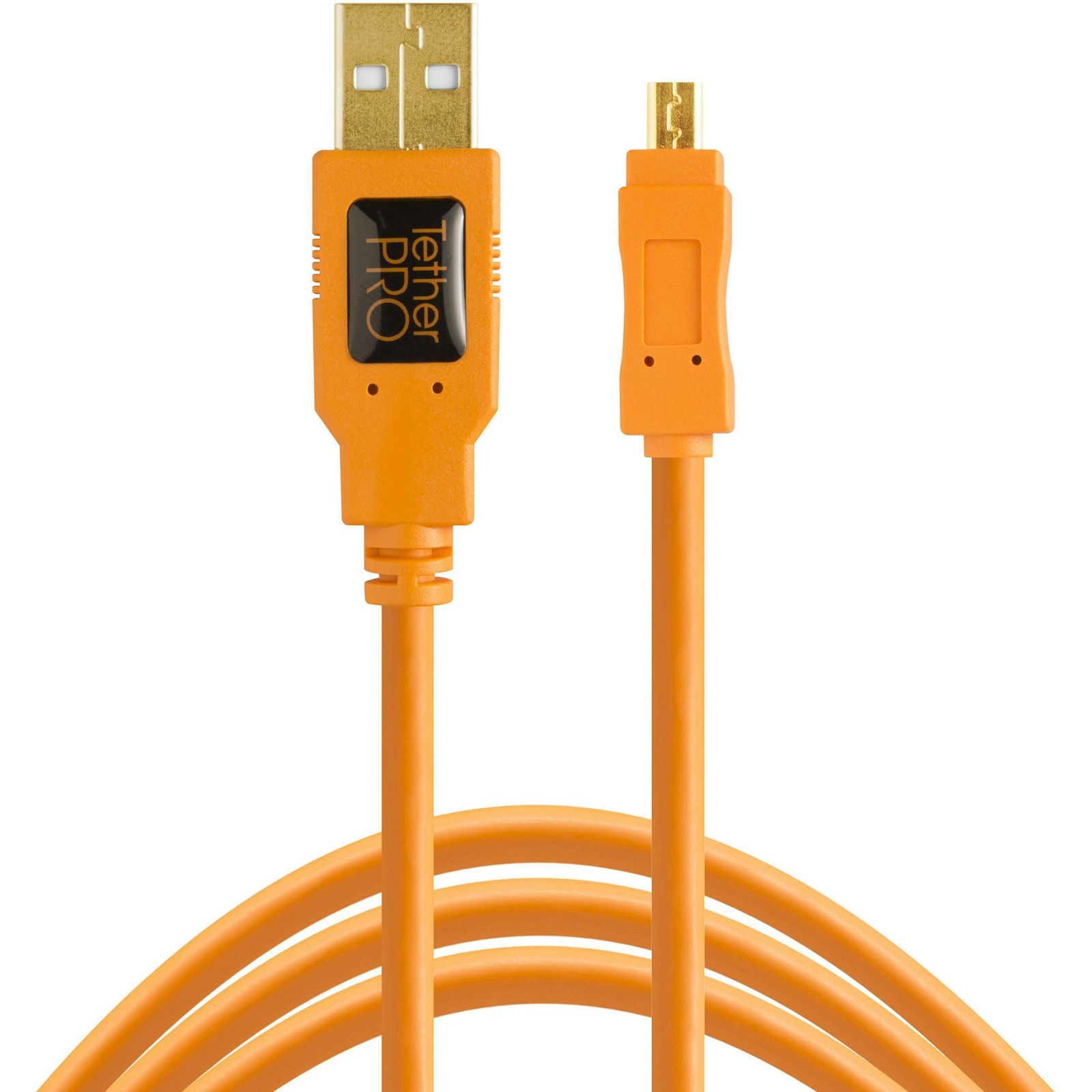 Tether Tools TetherPro USB 2.0 to Mini-B 8-Pin, 15' (4.6m), ORG (CU8015-ORG)