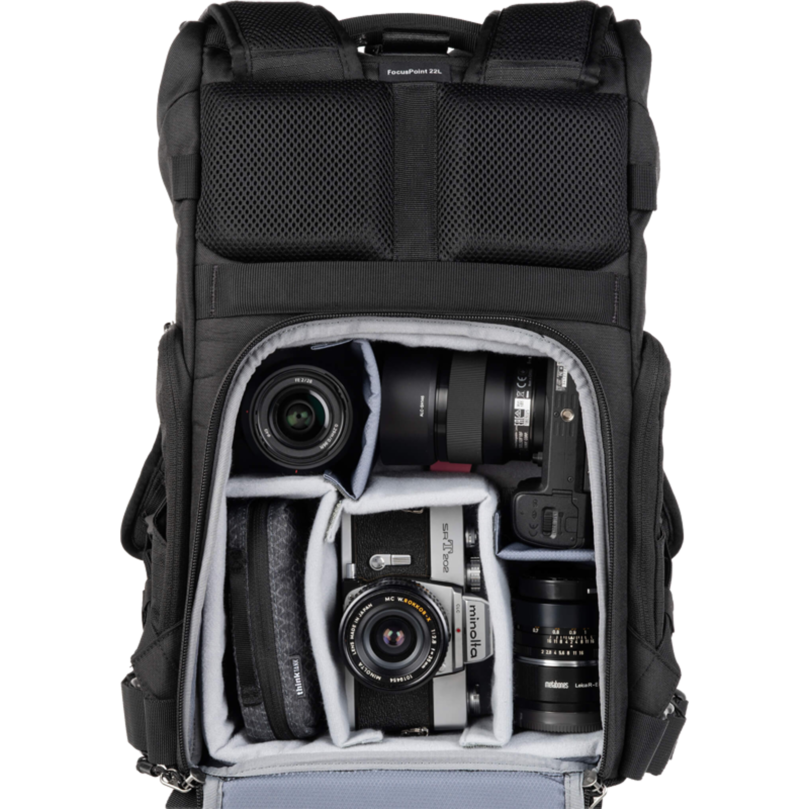 Think Tank FocusPoint 22L Hybrid RollTop Backpack Asphalt Black