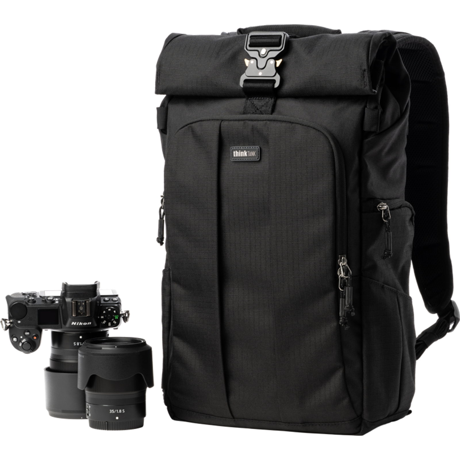 Think Tank FocusPoint 22L Hybrid RollTop Backpack Asphalt Black