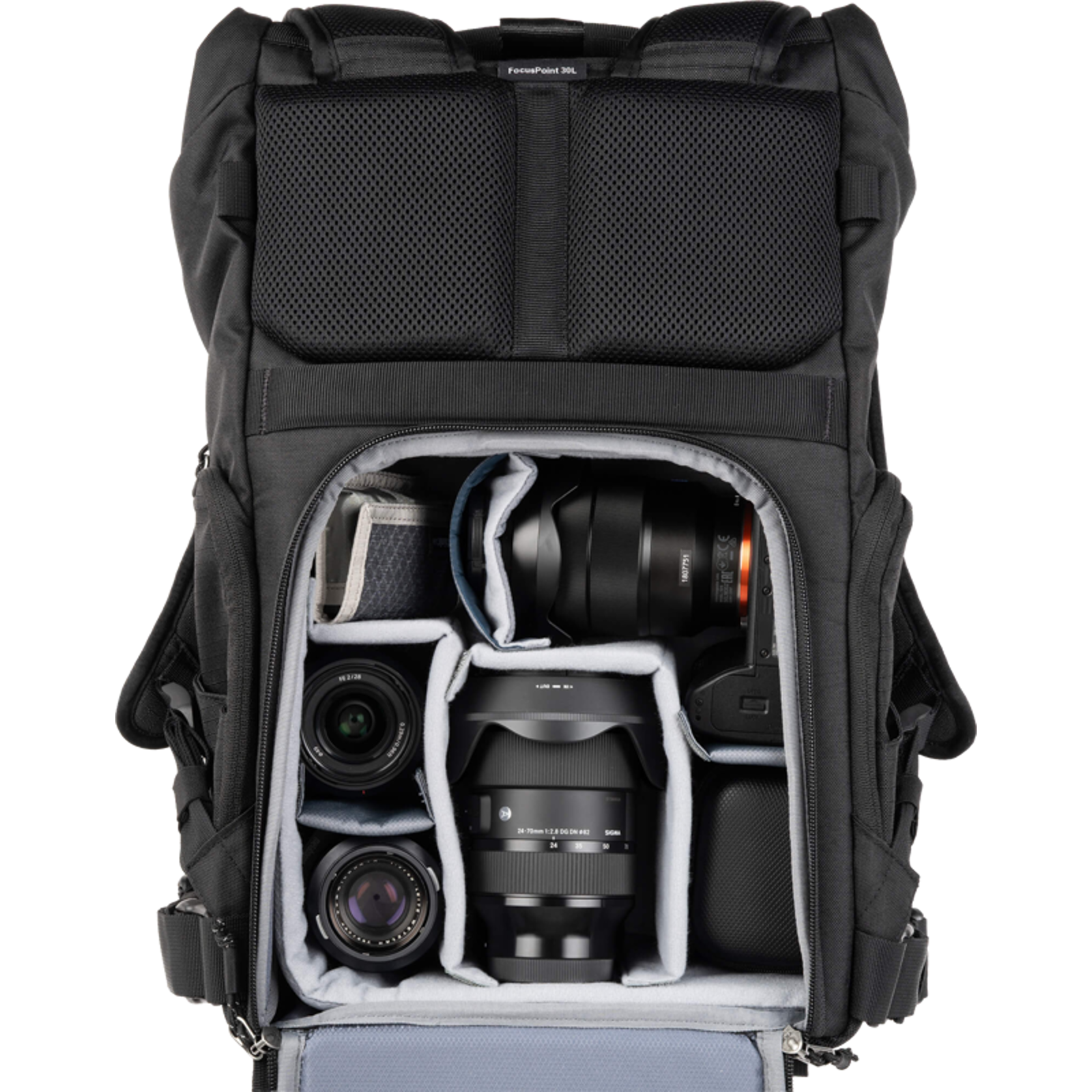 Think Tank FocusPoint 30L Hybrid RollTop Backpack Asphalt Black