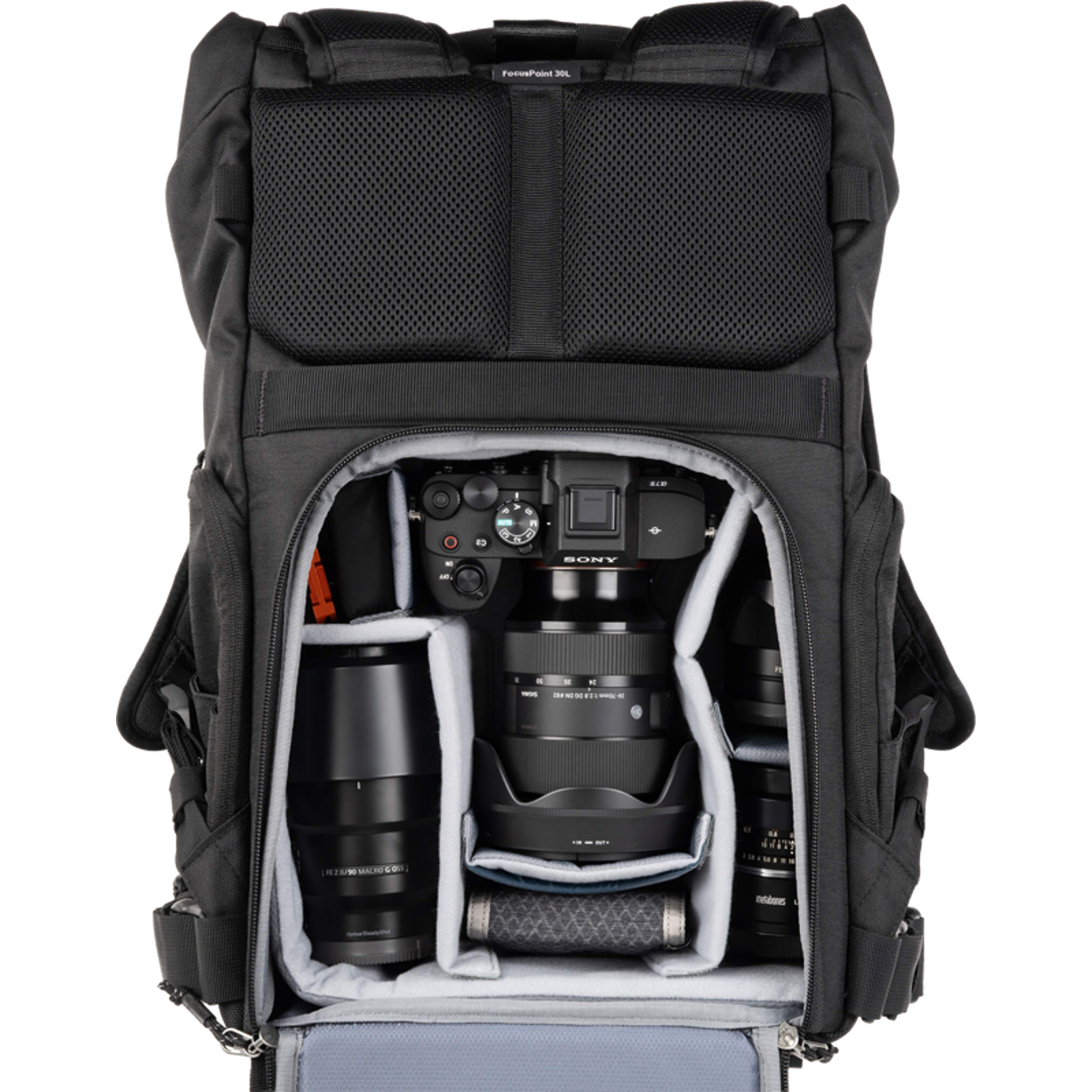 Think Tank FocusPoint 30L Hybrid RollTop Backpack Asphalt Black