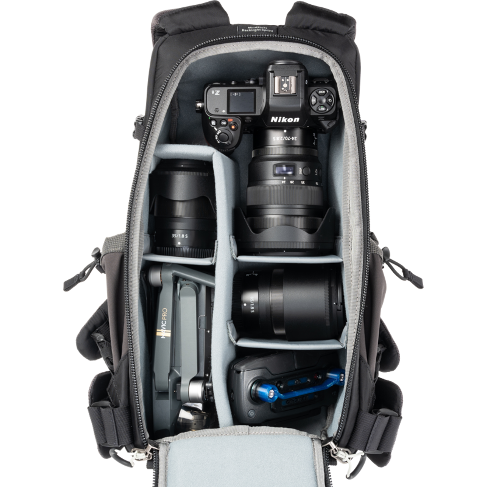 Think Tank Mindshift BackLight Sprint Slim Lightweight Backpack Slate Black