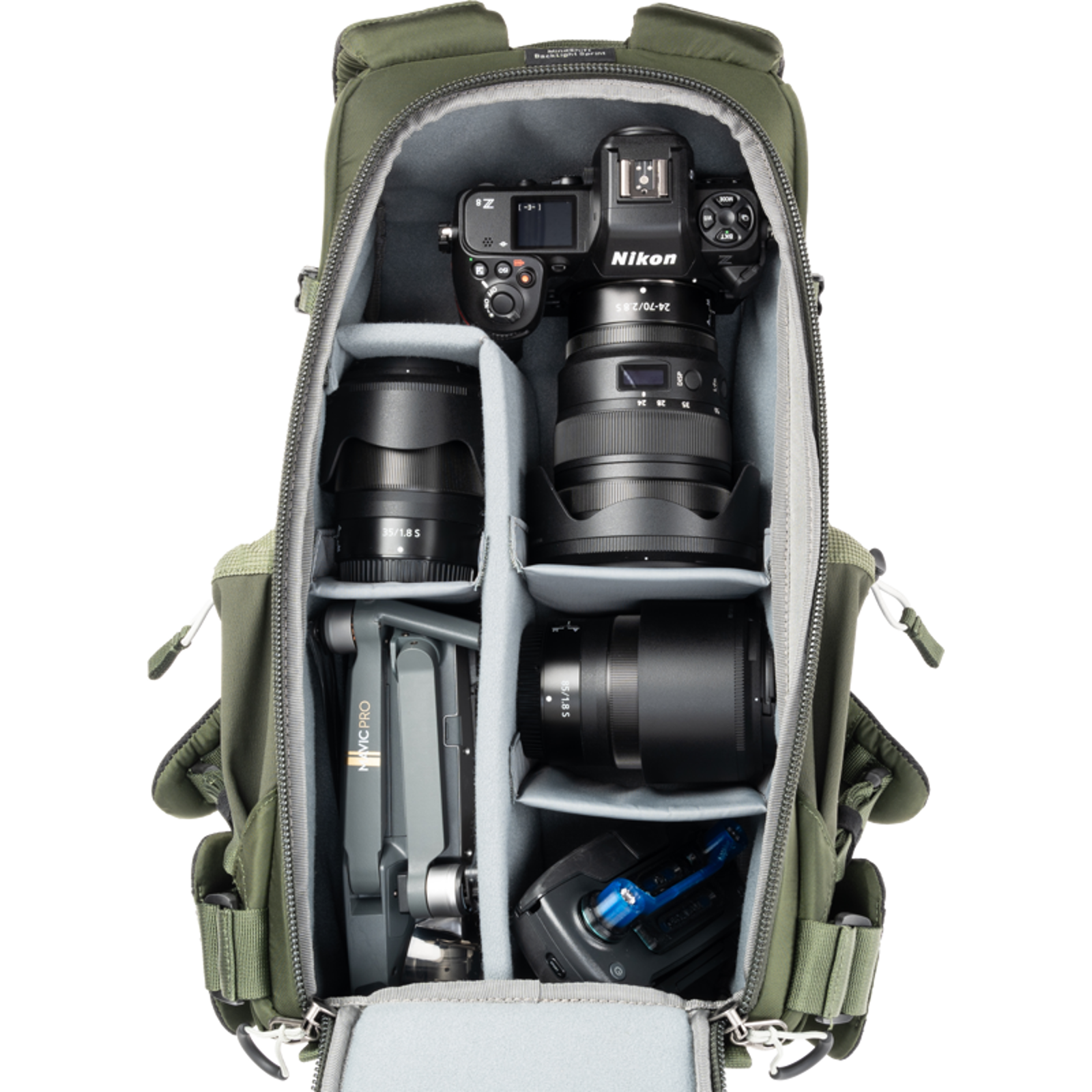 Think Tank Mindshift BackLight Sprint Slim Lightweight Backpack Montane Green