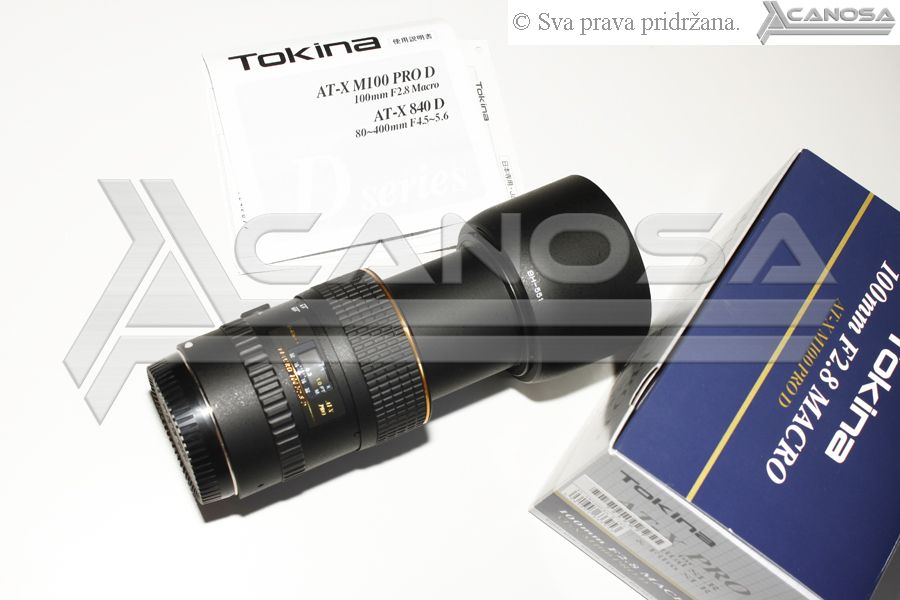 Tokina AT-X M100 PRO D 100mm F2.8 AF za Canon Macro Autofocus Lens