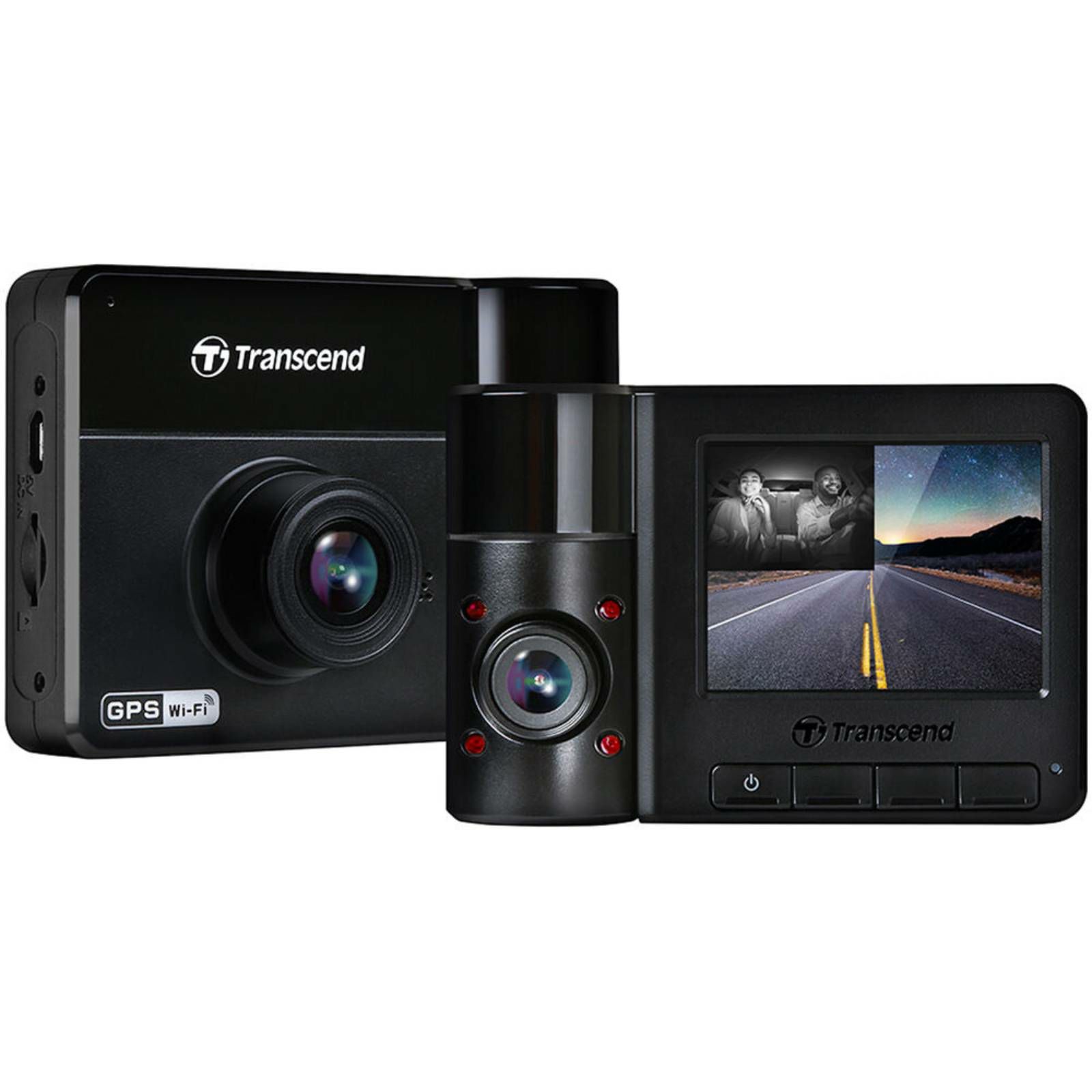 Transcend DrivePro 550B Double Lens (64GB) with suction mount