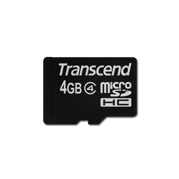 TRANSCEND Memory ( flash cards ) 4GB Micro SDHC Class 4, Plastic, 1pcs with Adapter (SD 2.0)