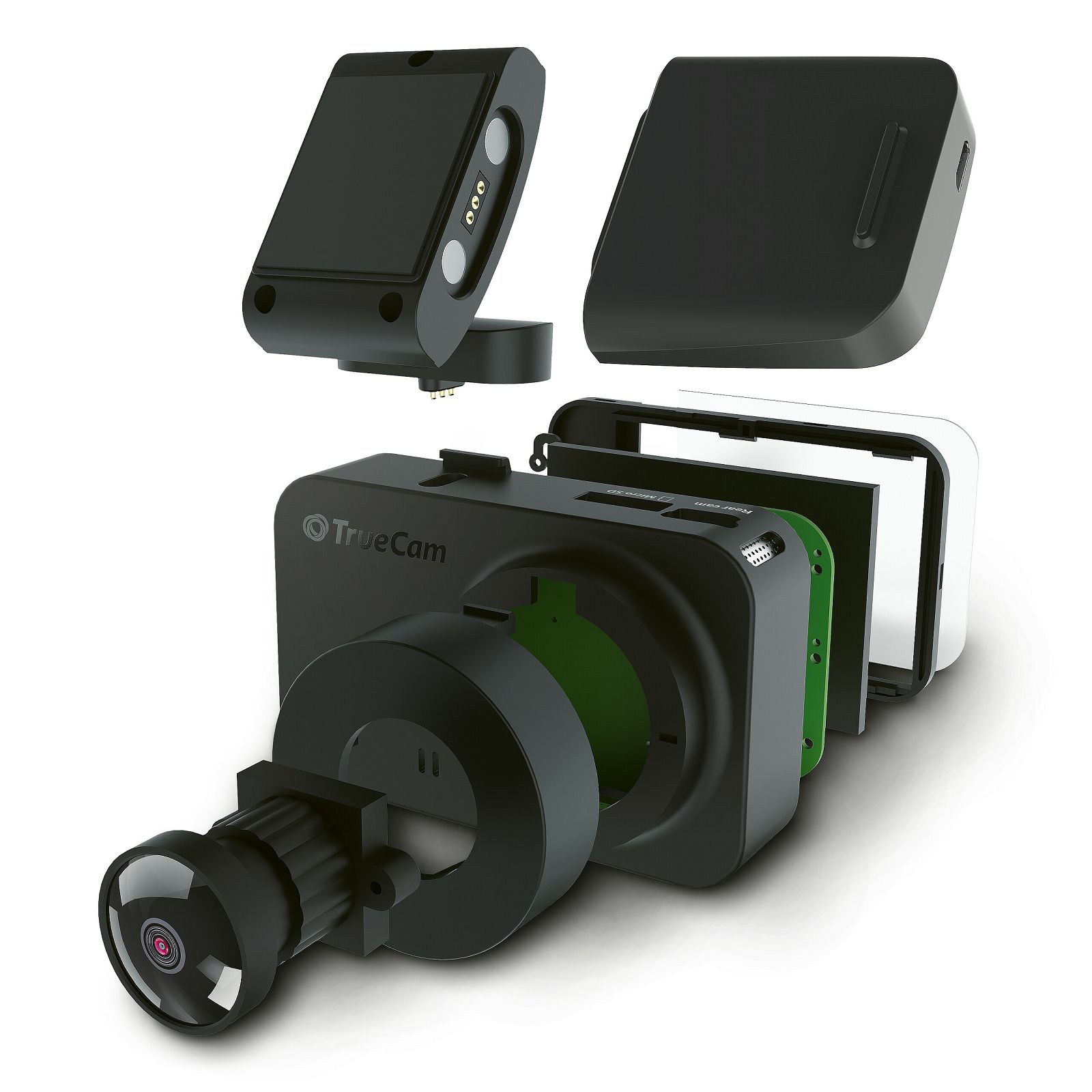 TrueCam M7 Dual GPS dvostruka kamera za automobil, Full HD (1920x1080), G-Senzor, noćno snimanje, LCD monitor 2.0" TFT, detekcija pokreta, Micro SD utor, prikaz brzine