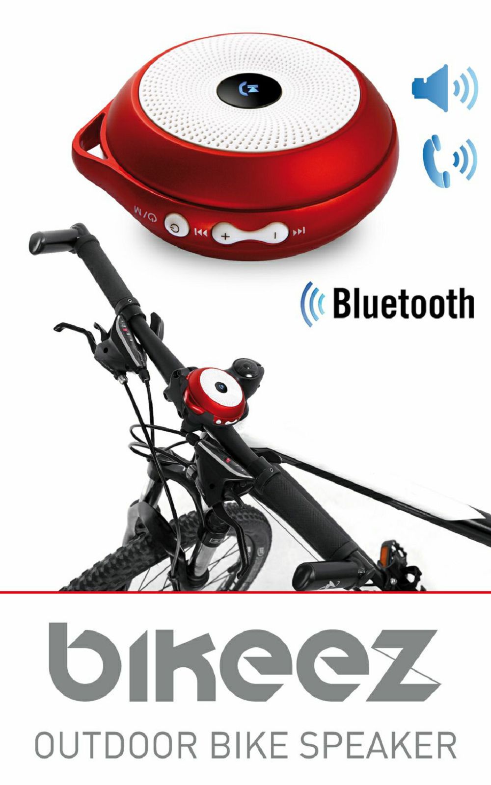 Urban Monkey BIKEEZ red bluetooth hands-free zvučnik za biciklu 600mAh 30m domet (53130)