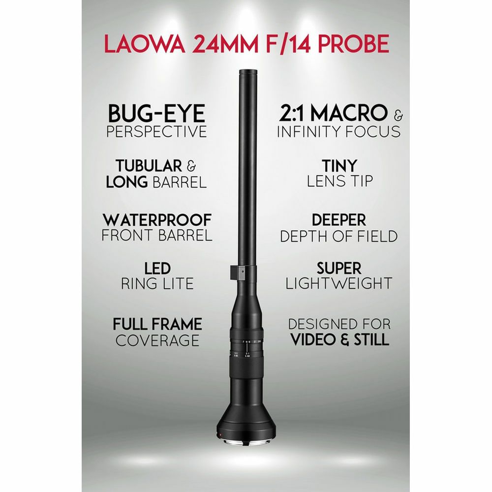 Venus Optics Laowa 24mm f/14 Probe 2X Macro objektiv za Sony FE E-mount (VE2414FE)