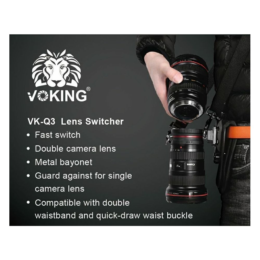 Voking Switch Objektivtragesystem Canon EF-Mount Capture Clip dvostrani nosač objektiva (VK-Q3C)