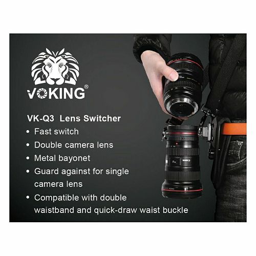 Voking Switch Objektivtragesystem Nikon F-Mount Capture Clip dvostrani nosač objektiva (VK-Q3N)