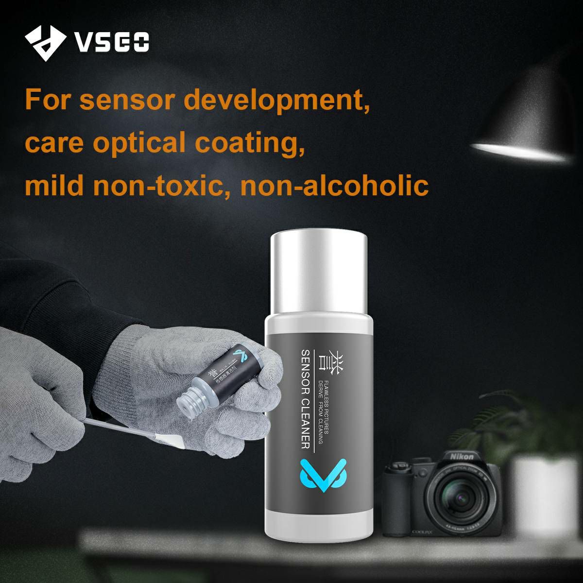 VSGO VS-S03E Sensor Cleaning Swab Rod Kit 12x špahtlica i 1x10ml tekućina za čišćenje Full Frame senzora
