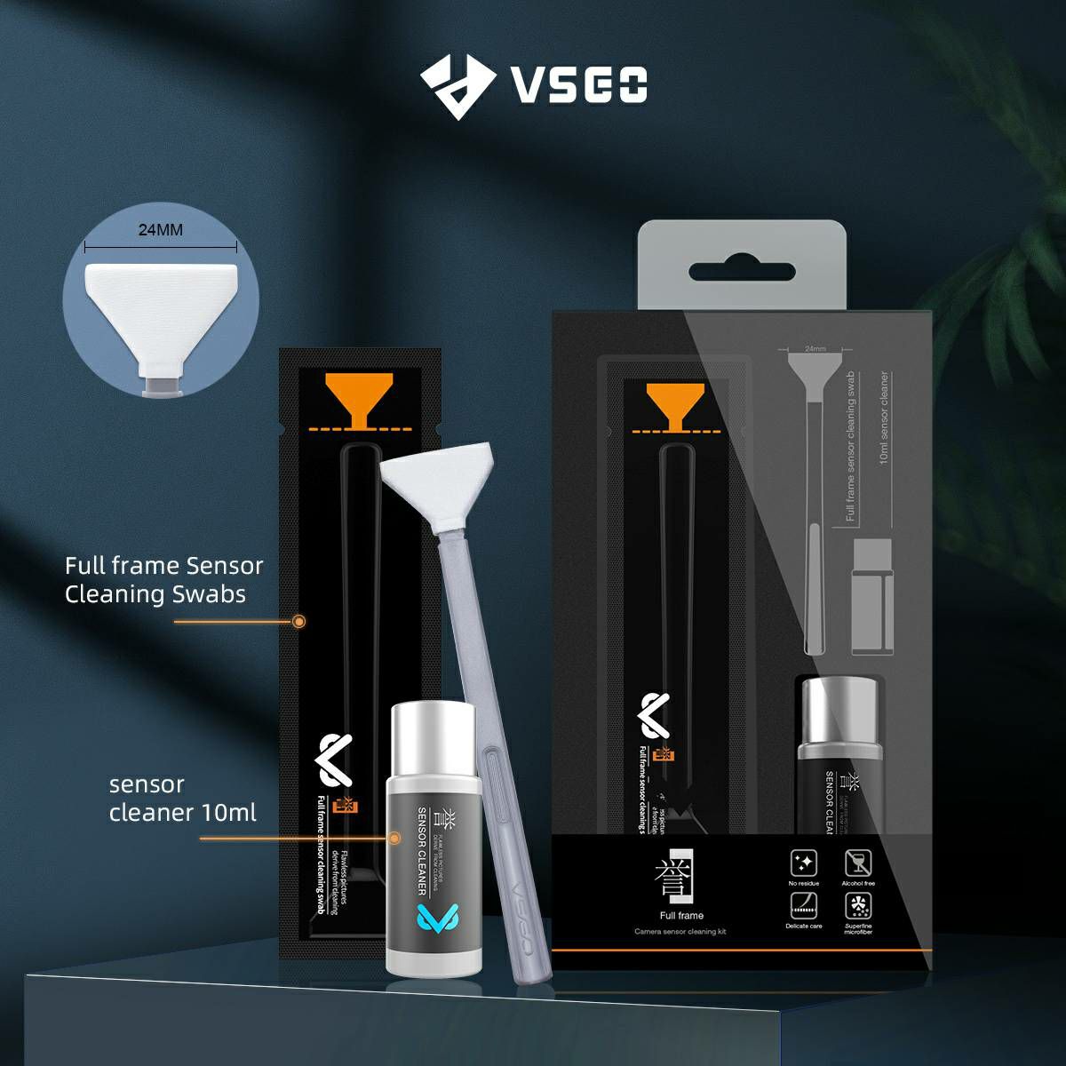 VSGO VS-S03E Sensor Cleaning Swab Rod Kit 12x špahtlica i 1x10ml tekućina za čišćenje Full Frame senzora