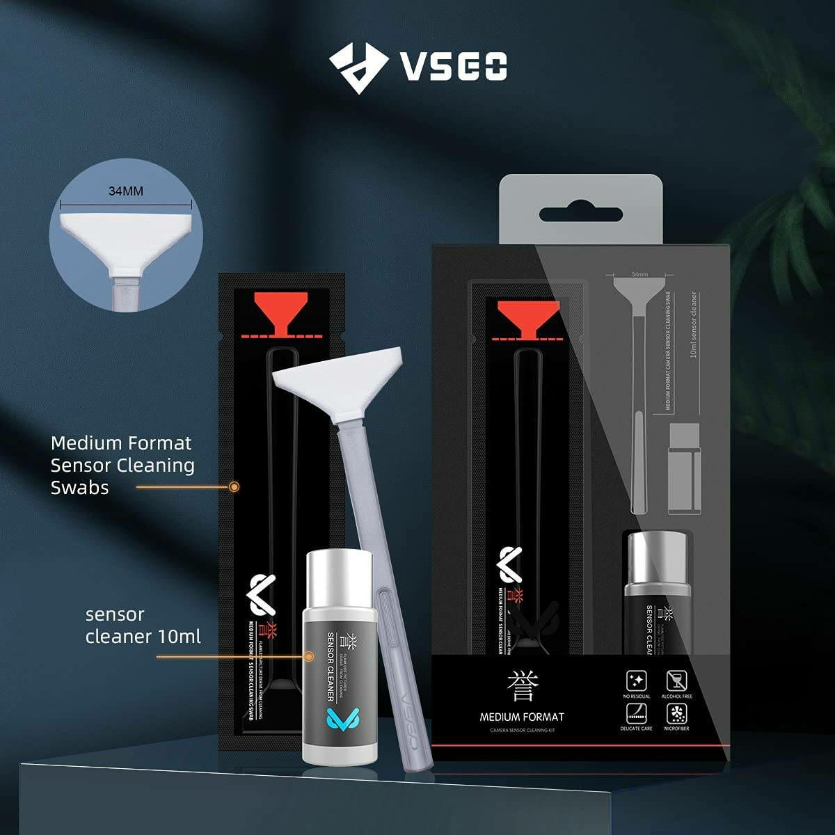 VSGO VS-S04E Sensor Cleaning Rod Kit 12x špahtlica i 1x10ml tekućina za čišćenje Medium Format senzora