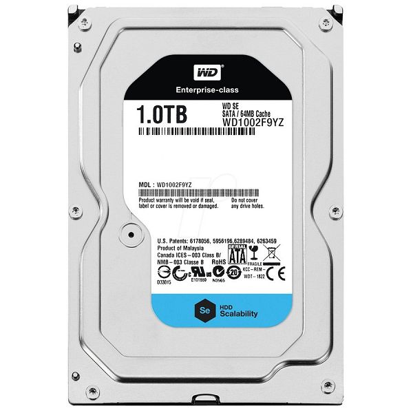 WD 1TB, SATA6Gb, 64MB, 7200rpm, 24x7