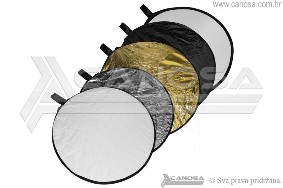 Weifeng dosvjetljivač 5u1 110cm zlatni srebreni crni bijeli transparentni disk reflektirajući 1100mm reflektor difuzor crna bijela zlatna srebrena 5-in-1 Collapsible Circular R