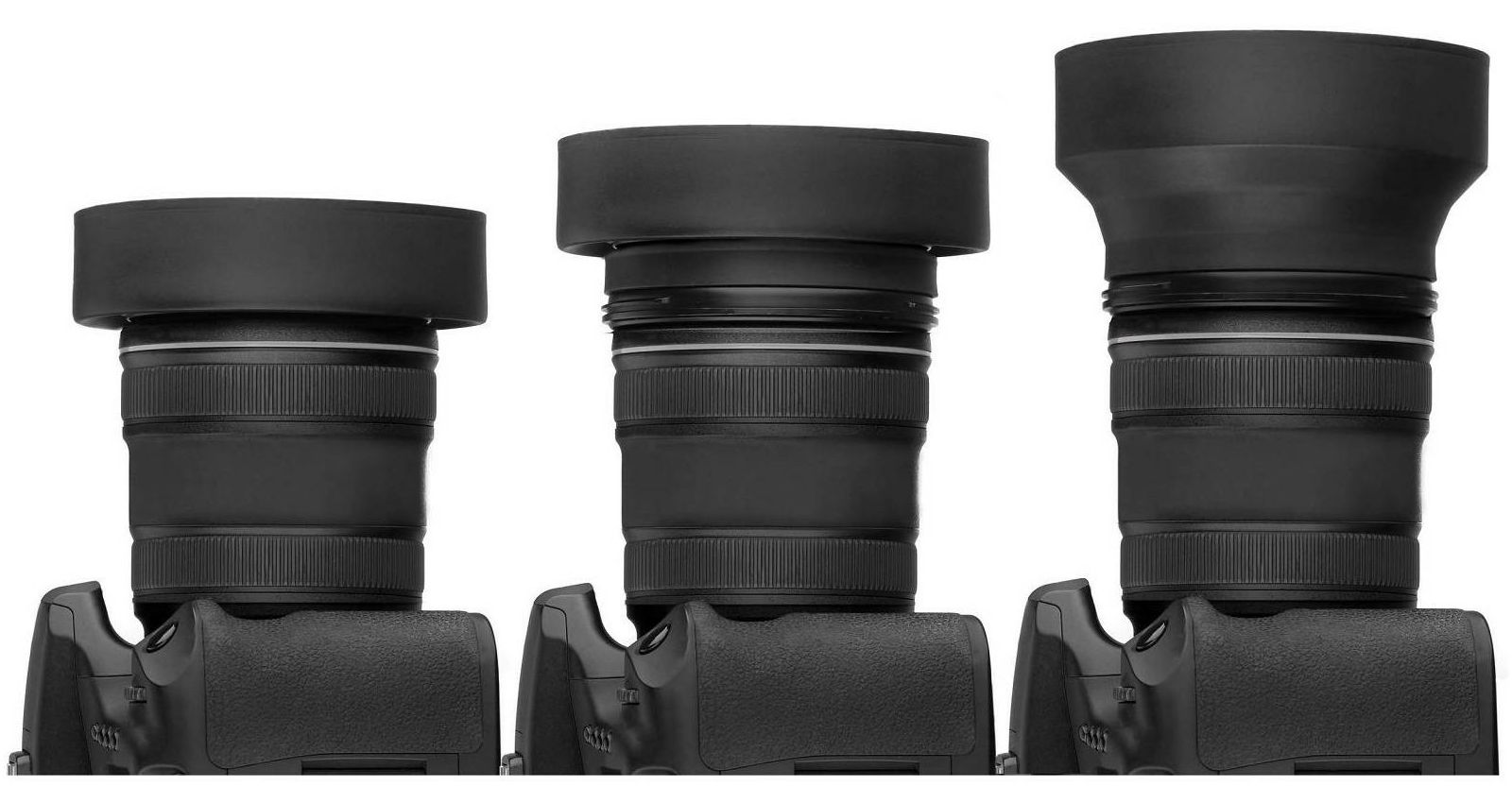 Weifeng univerzalno gumeno sjenilo lens hood za objektive s navojem 62mm
