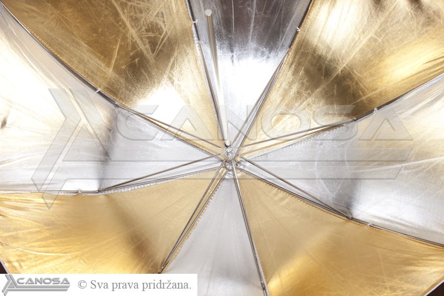 Weifeng zlatno-srebreni reflektirajući 100cm foto studijski kišobran kombinirani