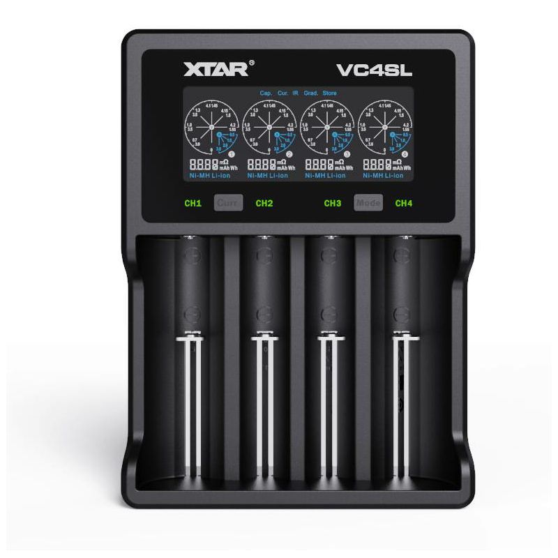 Xtar VC4SL punjač za baterije Li-ion NiMH 18650, 18700, 20700, 21700, 22650, 25500, 26650, AAAA, AAA, AA, SC, C