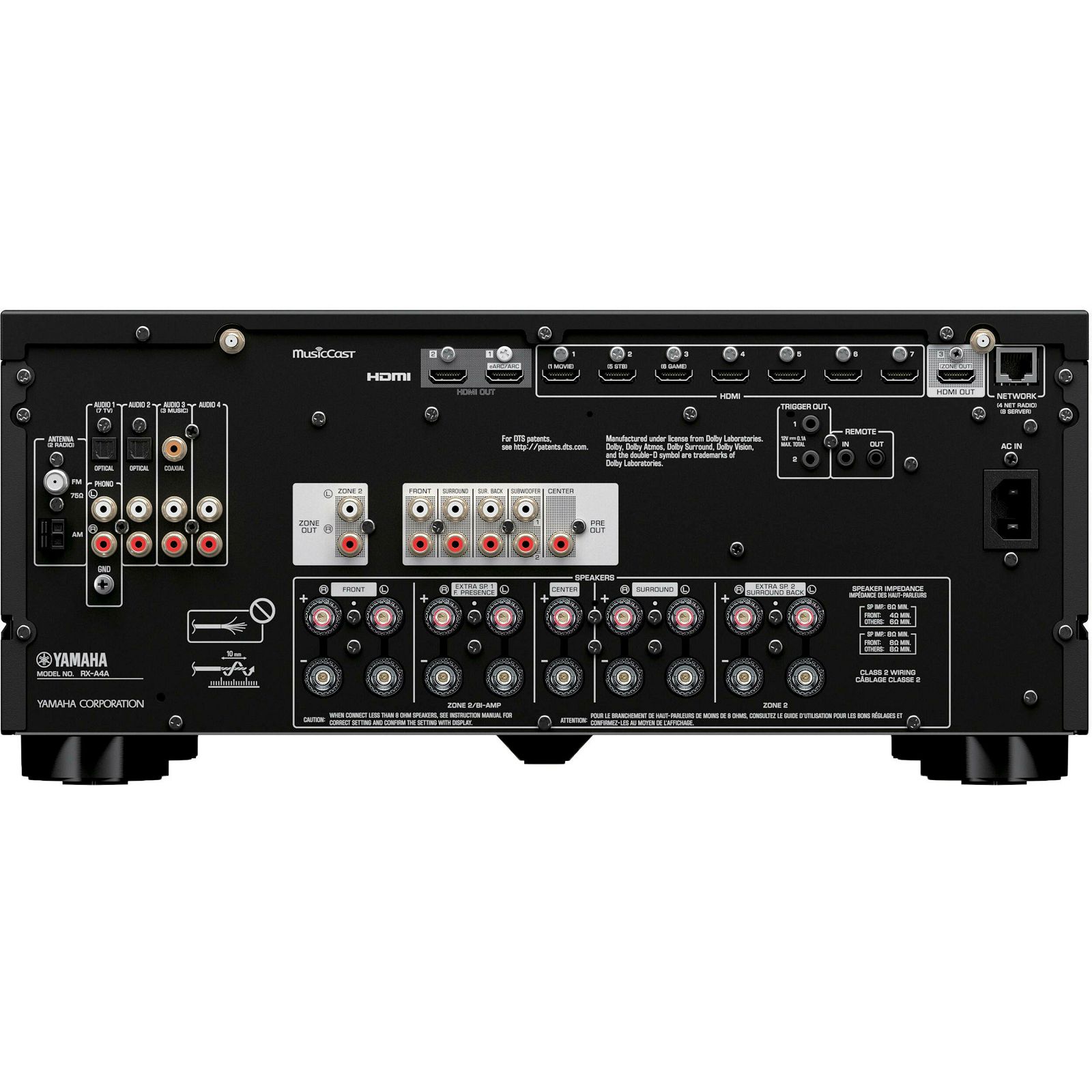 Yamaha Aventage RX-A4A 7.2 8K AV receiver